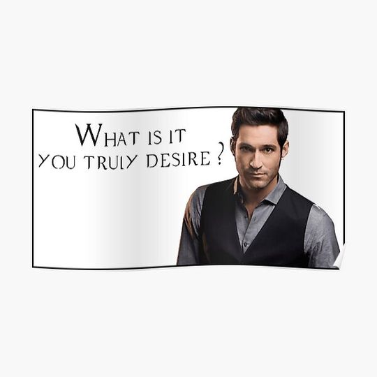 Discover Lucifer - what is it you truly desire? Premium Matte Vertical Poster