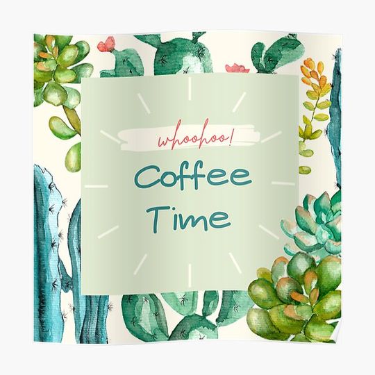 Discover Whoohoo CoffeeTime Premium Matte Vertical Poster