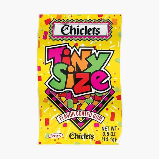 Discover Chiclets Tiny Size Flavor Coated Gum Premium Matte Vertical Poster