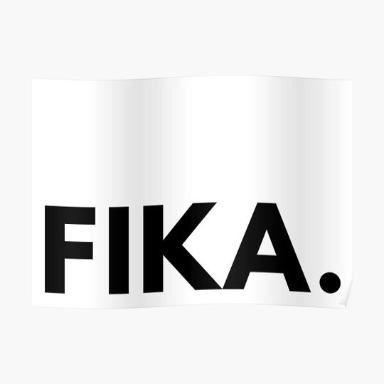 Discover Fika Capital Black and White Premium Matte Vertical Poster