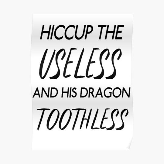 Discover HTTYD-Inspired "Hiccup the Useless" Premium Matte Vertical Poster