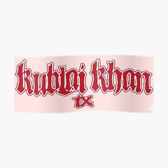 Discover Kublai Khan TX Band text illustration designs Premium Matte Vertical Poster