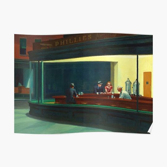 Discover Edward Hopper Nighthawks 1942 Premium Matte Vertical Poster