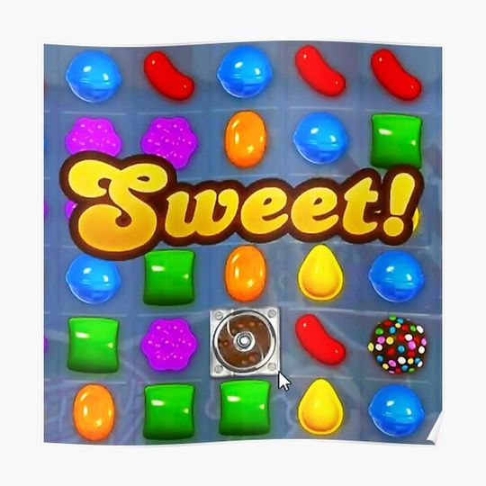 Discover Delicious Candy Crush Premium Matte Vertical Poster