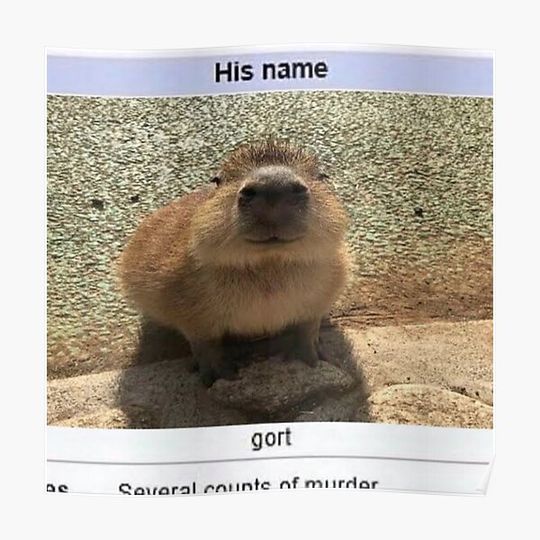 Discover Gort the murderous capybara Premium Matte Vertical Poster