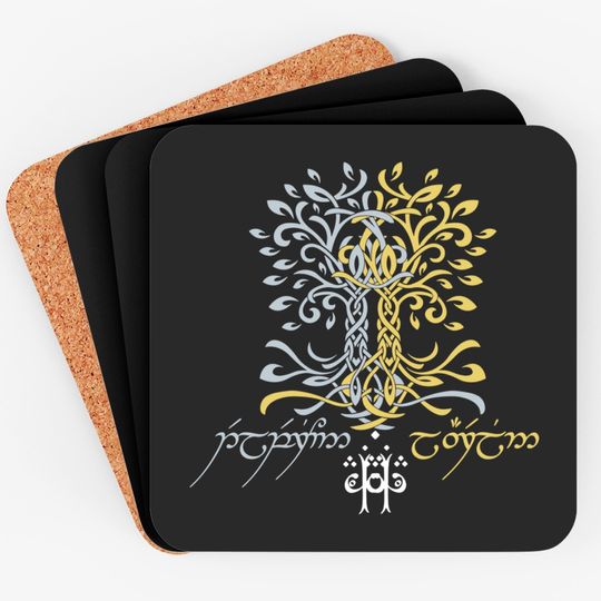 Discover The Silmarillion Trees of Valinor Coasters / The Lord of the Rings