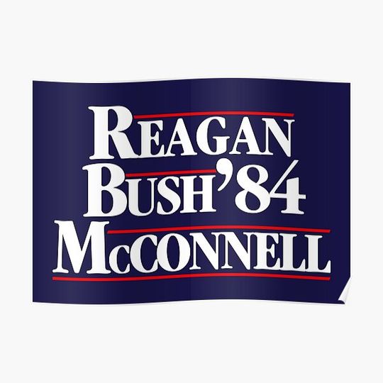 Discover Reagan, Bush, McConnell 1984 Premium Matte Vertical Poster