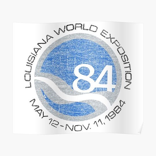 Discover Vintage 1984 World Fair Louisiana Premium Matte Vertical Poster