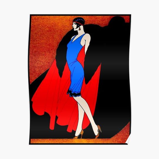 Discover FLAPPER : Vintage High Style Print Premium Matte Vertical Poster