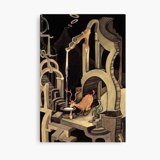 Discover Midnight -The Stag at Eve Theodor Canvas