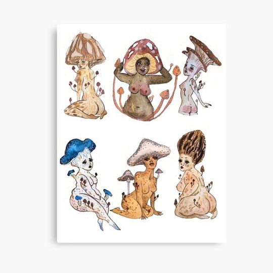 Discover Mushroom Pinups Canvas