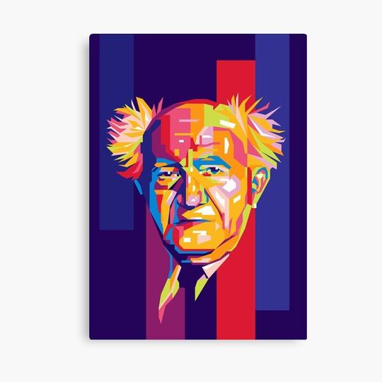 Discover David Ben Gurion WPAP design Canvas