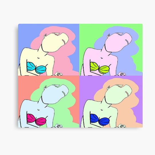 Discover Mermaid Popart Style Canvas