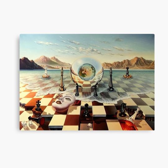 Discover Salvador Dali Chess Canvas