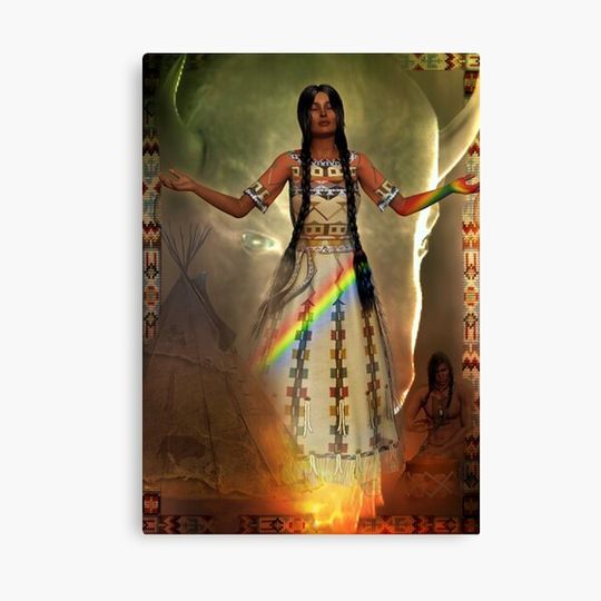 Discover white buffalo calf woman Canvas