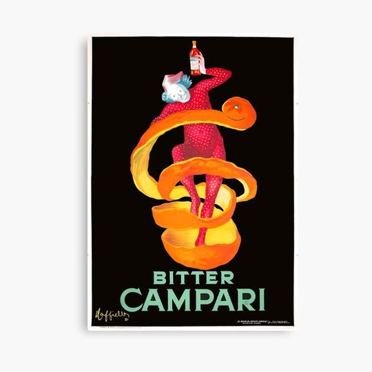 Discover Vintage Bitter Campari Poster Canvas