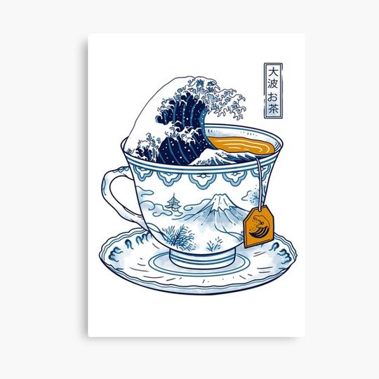 Discover The Great Kanagawa Tea Canvas