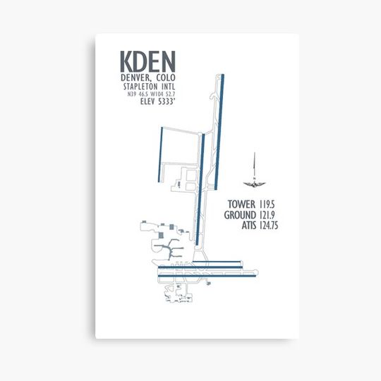 Discover Denver Stapleton International Airport Diagram Canvas