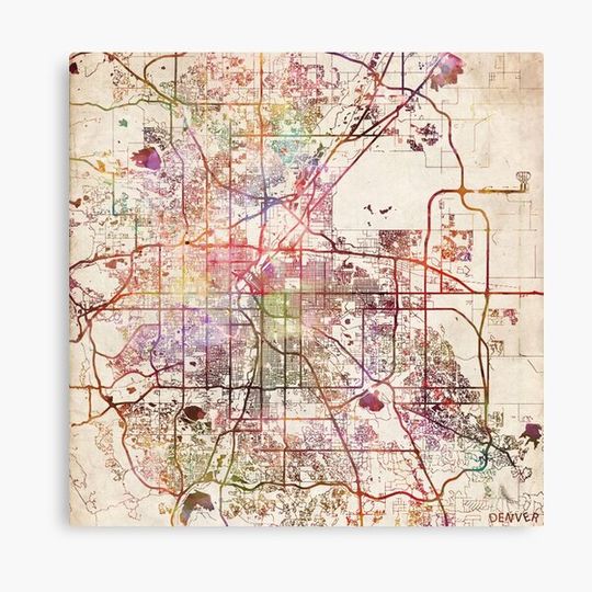 Discover Denver map Canvas