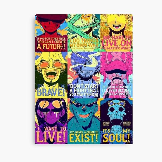 Discover The One Piece Nakama Poster Canvas