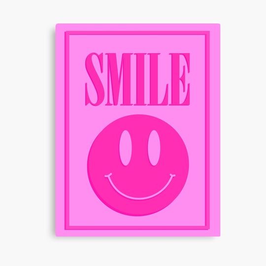 Discover smile magazine preppy vsco dorm poster Canvas