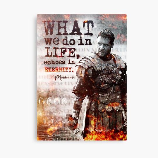 Discover Gladiator Maximus | Inspirational Quote Underground Art Print Motivational Poster Canvas
