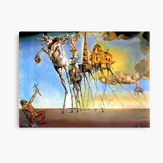 Discover Salvador Dali Temptation of St. Anthony Surrealism Famous Painters Canvas