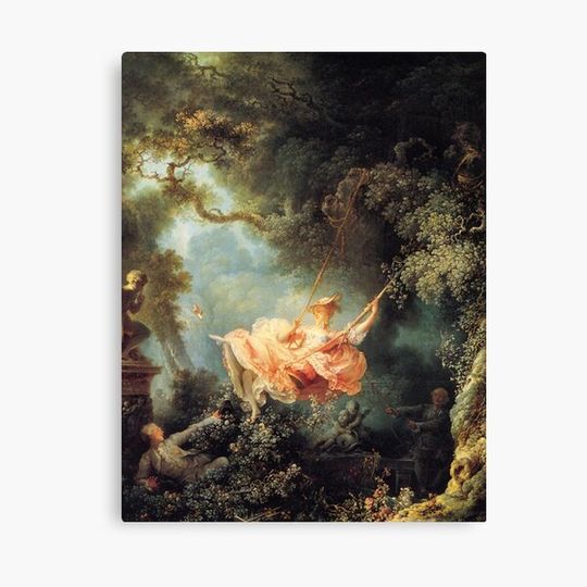 Discover The Swing by Jean-Honoré Fragonard Canvas