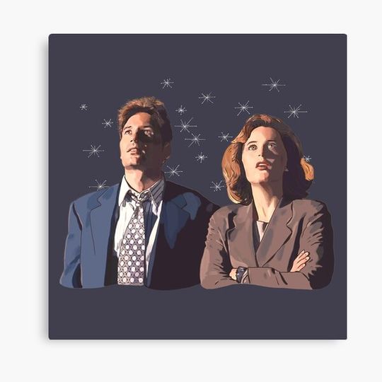 Discover the X files deep throat Fox Mulder and Dana Scully Canvas