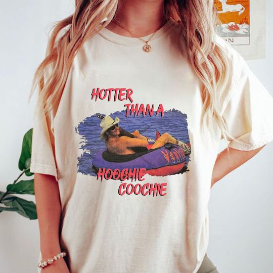 Discover Vintage Hotter Than A Hoochie Coochie Chattahoochee T-Shirt, Alan Jackson Tour Shirt