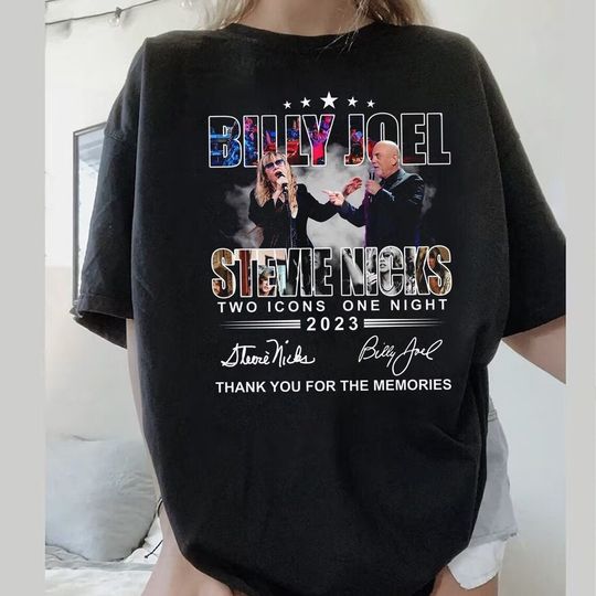 Discover Billy Joel Stevie Nick Two Icons One Night Shirt