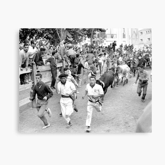 Discover Pamplona Spain Running of the Bulls Canvas