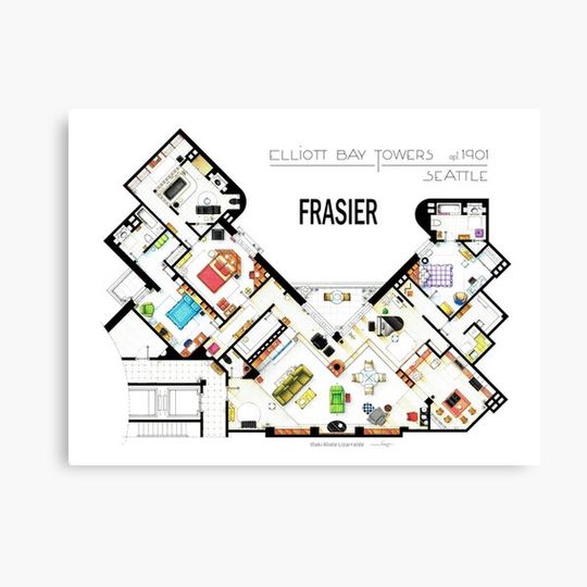 Discover Frasier Apartment Floorplan Canvas