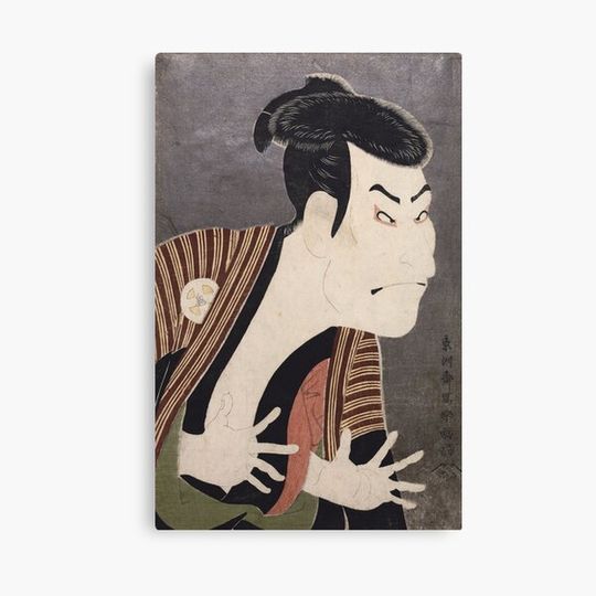 Discover Japanese Art Print: Kabuki Actor Otani Oniji III as Yakko Edobei Canvas