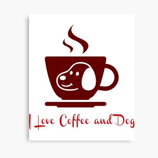Discover coffee dog love it  I Love Coffee and Dog Canvas