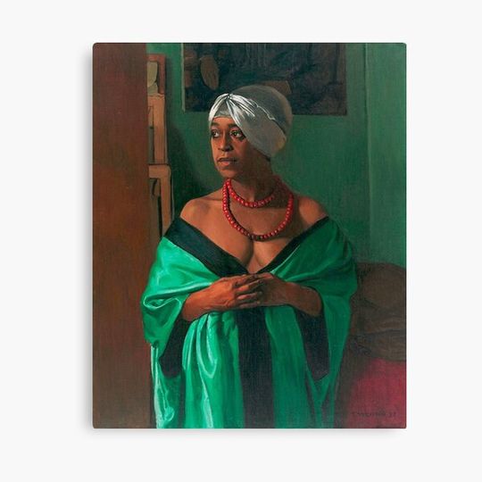 Discover Vintage Felix Vallotton Portrait of Aicha Goblet 1922 Fine Art Canvas