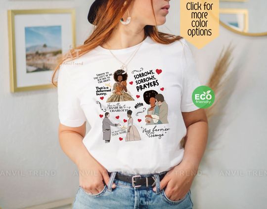 Discover Aesthetic Queen Charlotte Doodle Shirt, A Bridgerton Story TV Series Tshirt