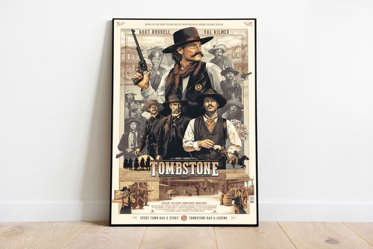 Discover Modern Tombstone Movie Poster Print