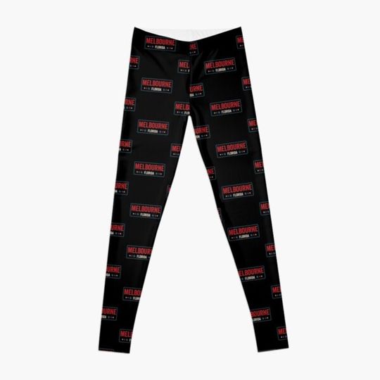 Discover Melbourne Florida US Typography Distressed Design Leggings