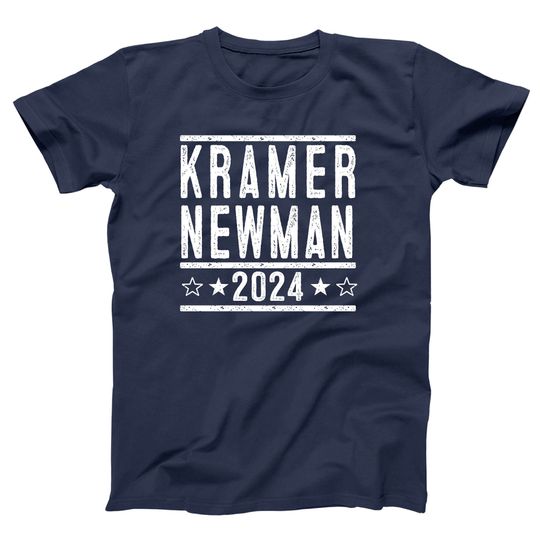 Discover Kramer Newman 2024 Election - funny fandom show humor gift tee - XS-6XL - Adult Unisex Soft T-shirt
