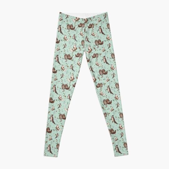 Discover Cute Otter Water Ripple Leggings