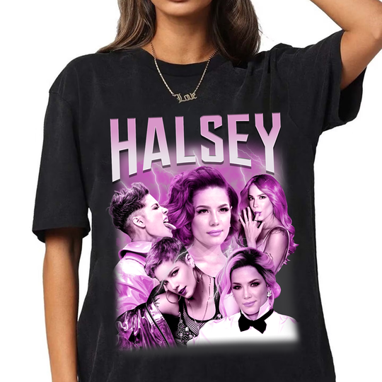 Discover Halsey Merch T-Shirt - Manic Album Design
