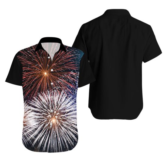 Discover Men's Fireworks Hawaiian Shirt