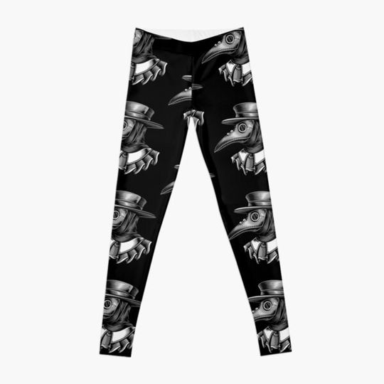 Discover Face Mask Goth Medieval Plague Doctor Leggings