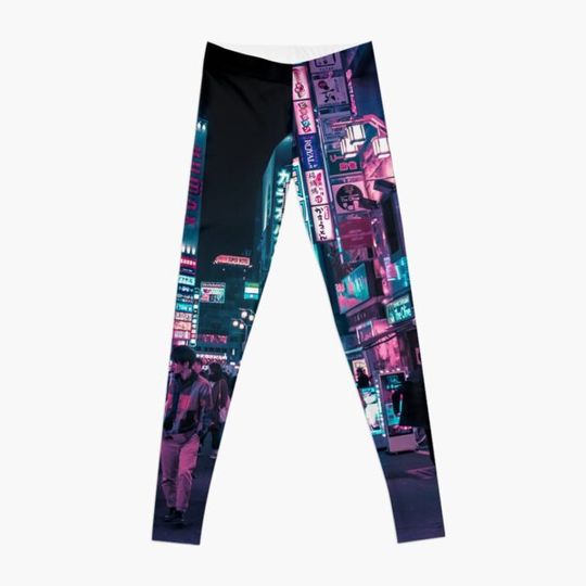 Discover Heart Full Of Neon: Cyberpunk Overload Leggings