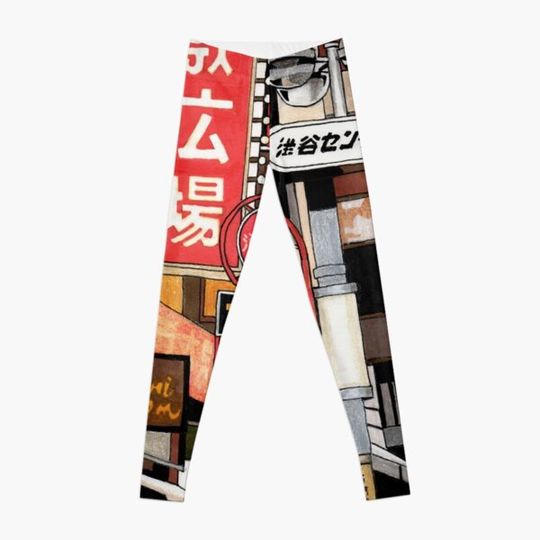 Discover Tokyo Street Signs Leggings