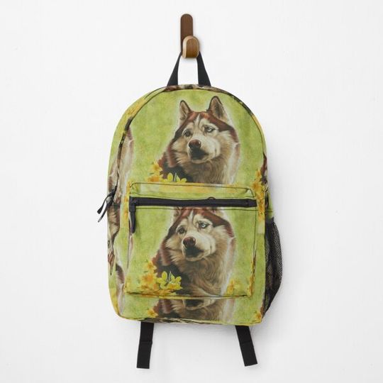 Discover Siberian Husky in Color Backpack