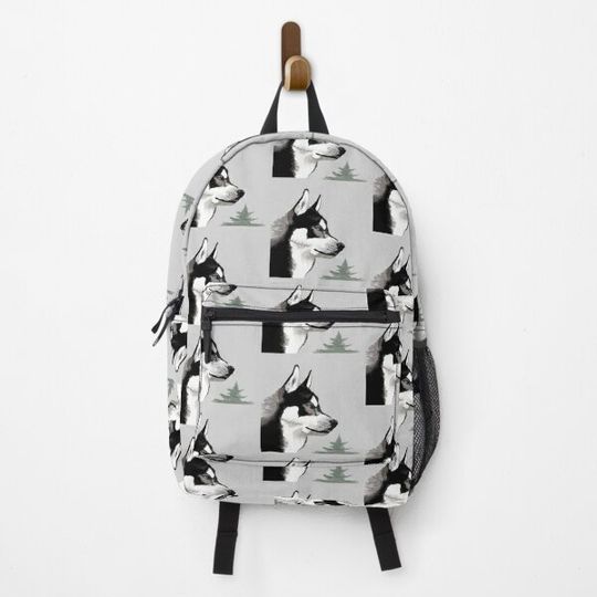 Discover Siberian Husky Dog Artwork graphic design Backpack