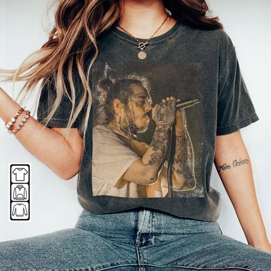 Discover Post Malone Music Shirt, Posty Twelve Carat Europe Tour Vintage Bootleg Inspired Tee