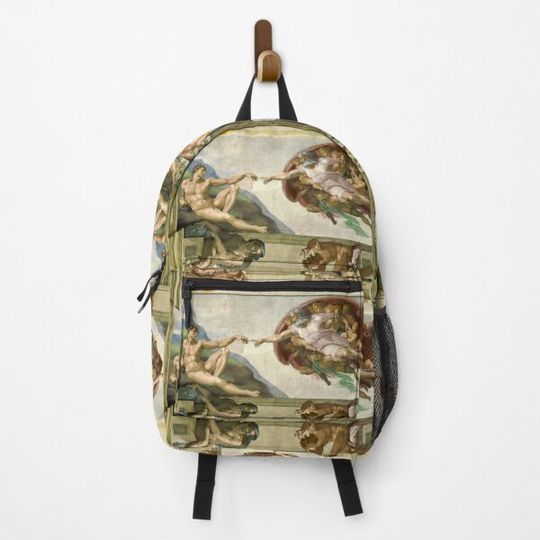 Discover The Creation of Adam Michelangelo Backpack